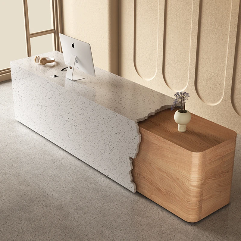 

Cashier Coffee Reception Desk Spa Counter Modern Shop Display Reception Desk Retail Vanity Mostrador Tienda Office Desk WJ25XP