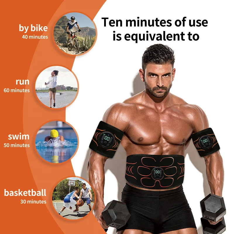 Ceinture de tonification abdominale EMS avec 10 programmes d'entraînement Ceinture de tonification abdominale EMS avec 10 programmes d'entraînement