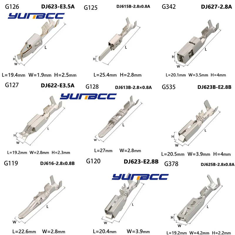 Обжимные клеммы 2 5/2 8/3 5 мм для FCI/TE/Tyco/AMP/Boschs 50 шт. |