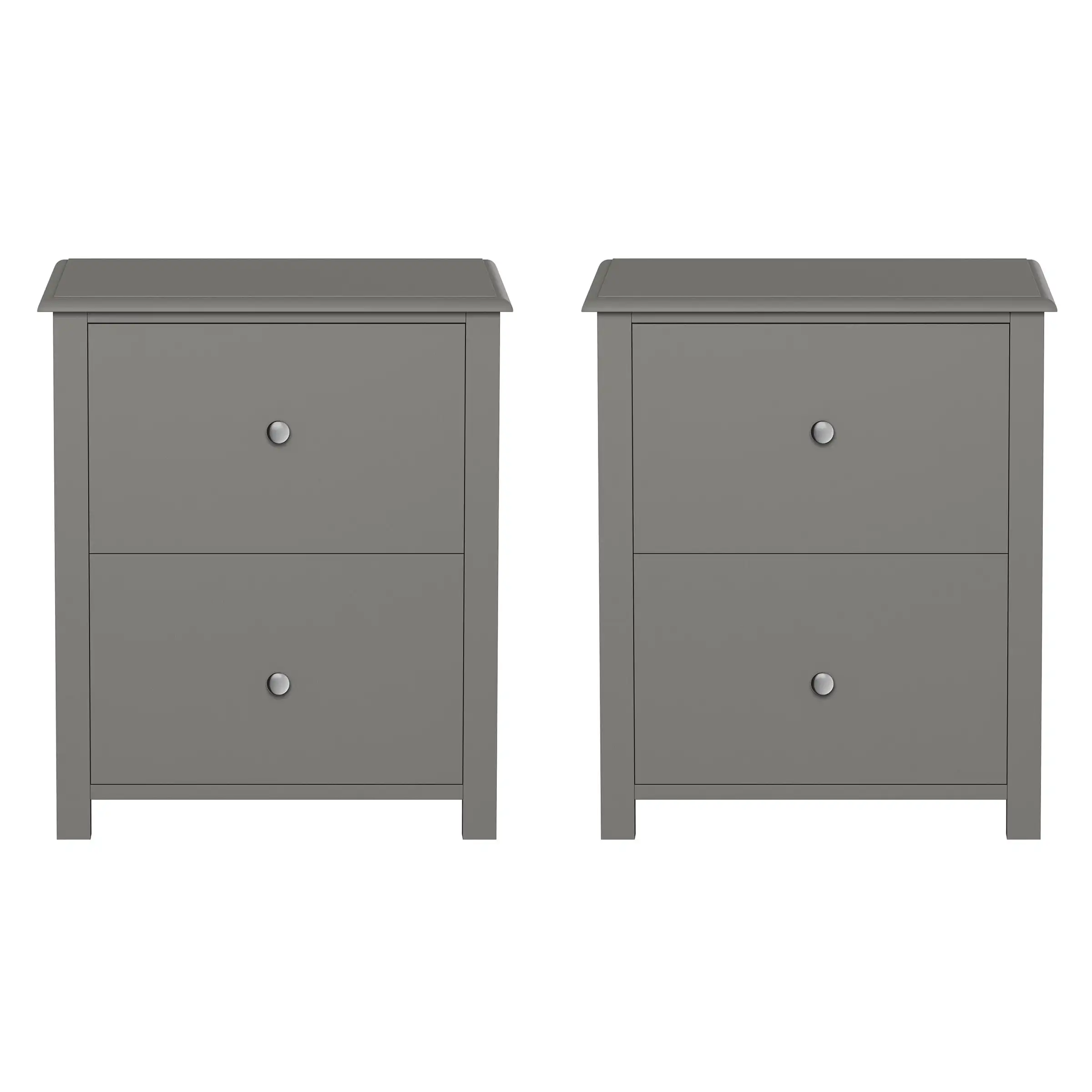 

Концевые столы с 2 ящиками (набор из 2), серые