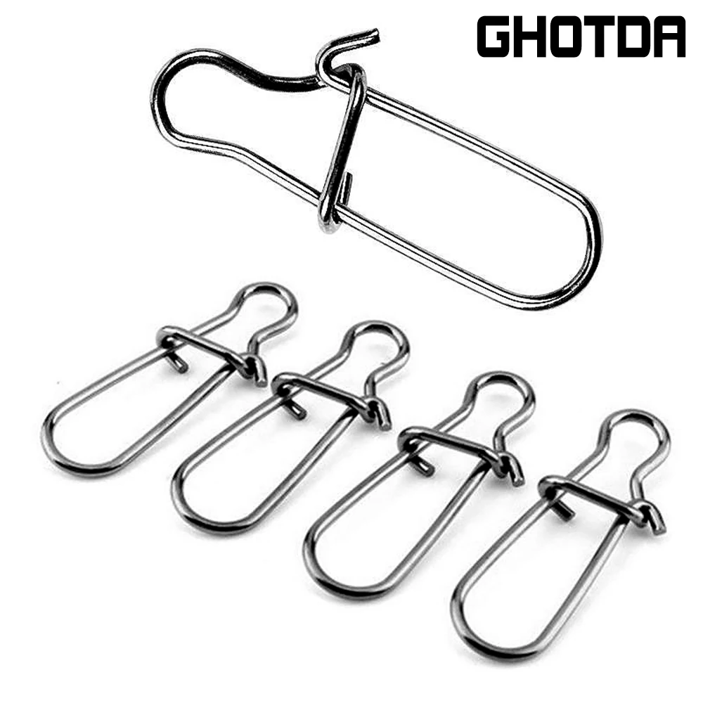 GHOTDA Carabiner Tackle Tool Fly Fishing Accessorie Fishing Connector Swivel Snap Pin Strong Strength 8kg-47kg Fishhook Lure