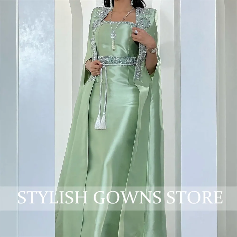 فساتين حفلات أنيقة بأكمام طويلة للنساء ورقبة مربعة...