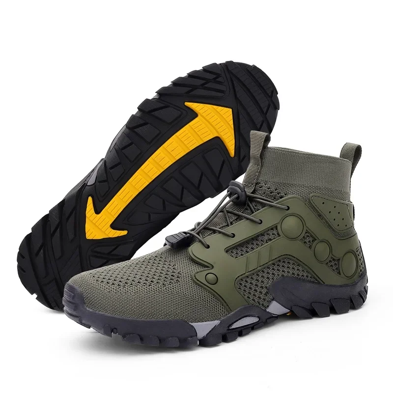 New Mesh Breathable Hiking Shoes Size 38-48 Mens Sneakers Outdoor Trail Trekking Mountain Climbing Sports Shoes For Male Summer