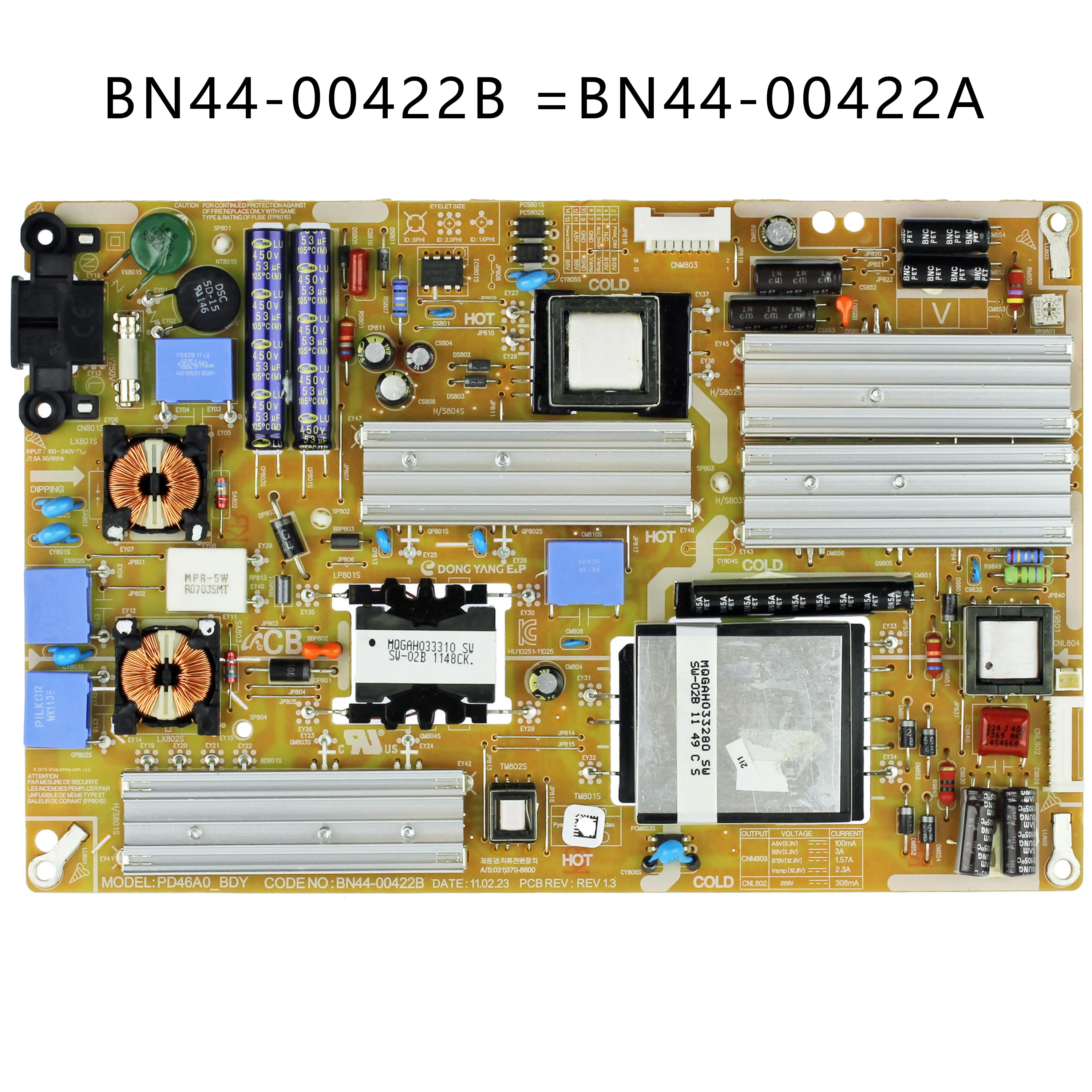BN44-00422B BN44-00422A 전원 공급 장치 보드, PD46A0_BDY, PD46A0_BSM, UE46D5000PW, UE46D5000, UE40D5000, UE40D5000PWXZT