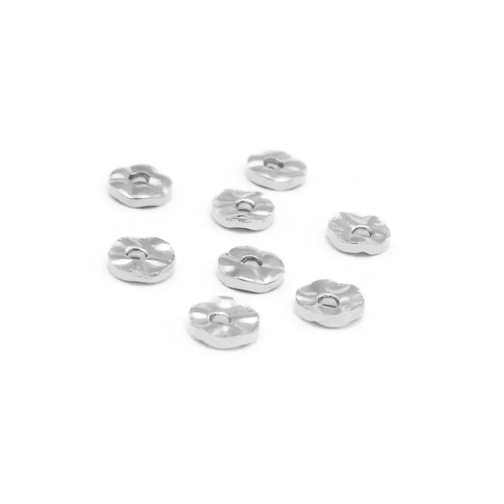 Cuentas de Espacio de Onda Redonda de Metal Dorado 18K 30PCS Alturas Varias Ideal para Hacer Joyas - details 9