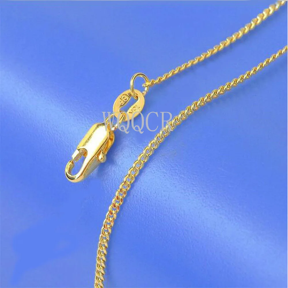 

Wholesale 1PCS Of Bulk 18K Embossed Gold 1.9MM Flat Chain 16",18" ,20",22",24",26",28",30Inches Applicable Pendant