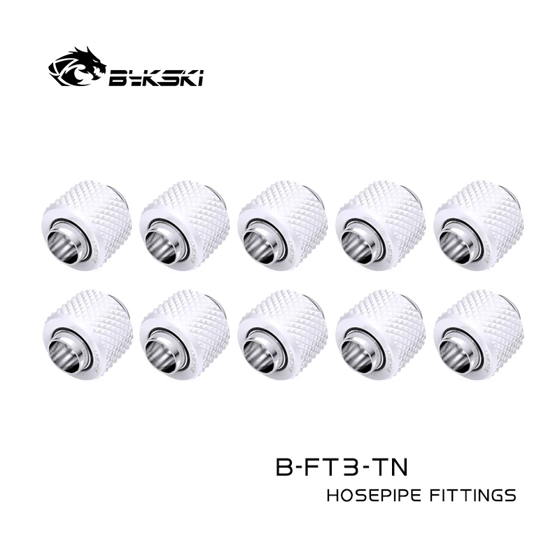 Bykski 10pcs/lot Soft Fitting for 10/13mm (3/8'' - 1/2'') 10/16mm (3/8'' - 5/8'') Tubing Hand Compression Connector B-FT3-Tn /TK