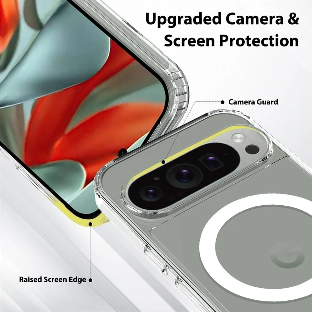 Luxury Transparent Magnetic Case with MagSafe for Wireless Charging - Clear TPU Cover