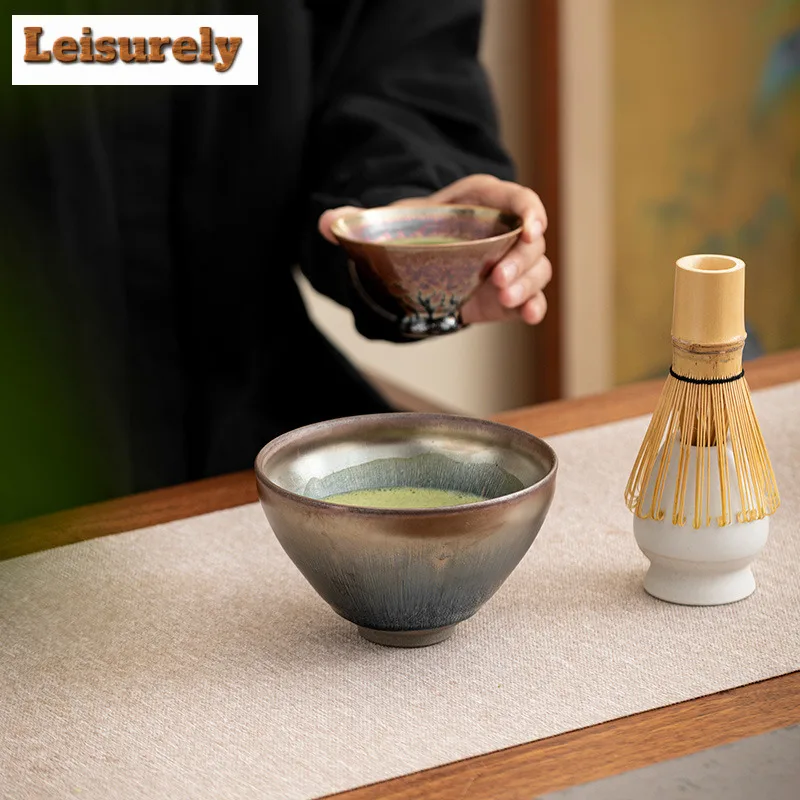 Jianzhan Matcha Tea Bowl Ceramic Song Dynasty Tools Japanese Stirring Whisk Set Accessories Ornaments Supplies Equipment Craft