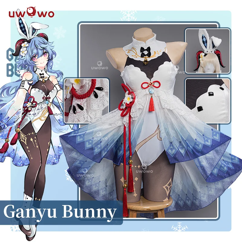 

UWOWO Ganyu Bunny Cosplay Exclusive Genshin Impact Cosplay Fanart Ganyu Bunny Suit Series Cute Dress Halloween Costumes