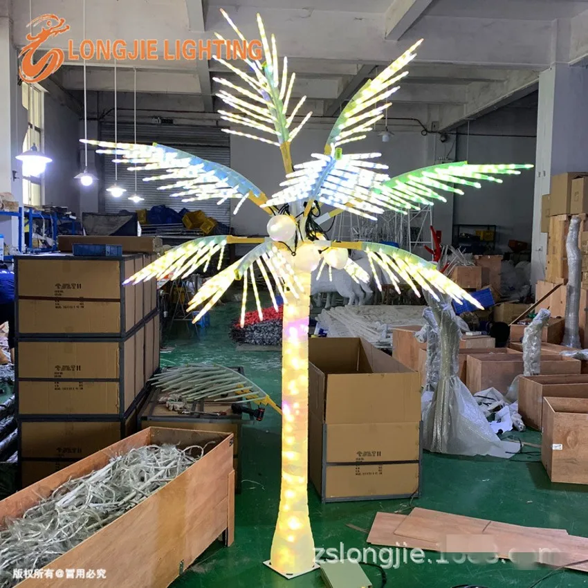 Height 2.5 m diameter 2 m LED landscape tree light Coconut simulation glow outdoor decorative tree light