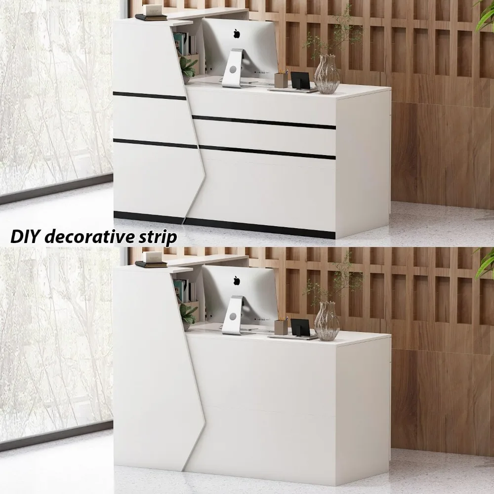 Kerrogee L-Shape Laminate Reception Desk Computer Desk 5