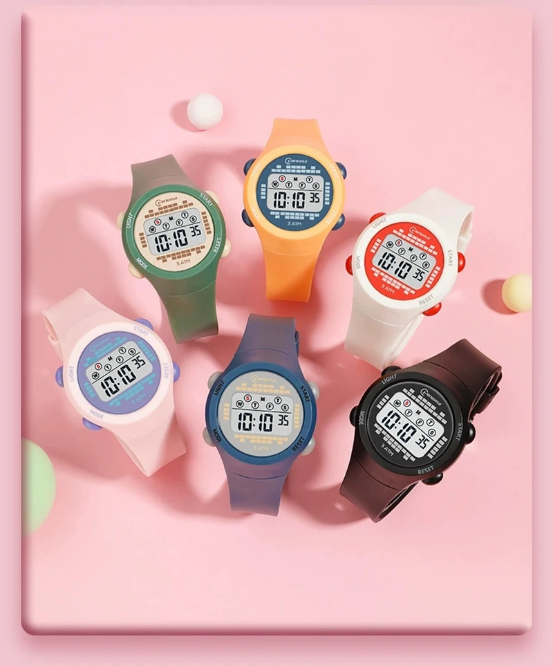 Kids Sport Watches Alarm Stopwatch Children Digital Watch For Boys Girls 30M Waterproof Military Student Electronic Wristwatch 6