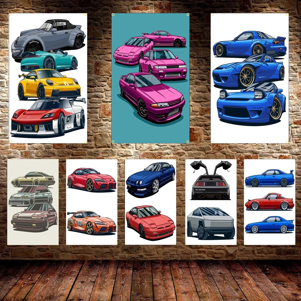 

Флаг для гоночных автомобилей 90x150 см 3x5 футов, флаг для гоночных автомобилей JDM из полиэстера, печатная фотография для украшения