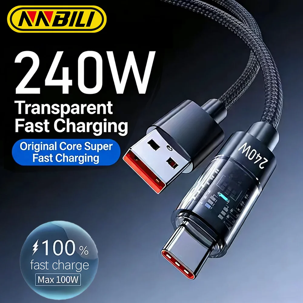 สายชาร์จ USB-C 240W ชาร์จเร็ว ทนทาน ใช้ได้กับทุกอุปกรณ์