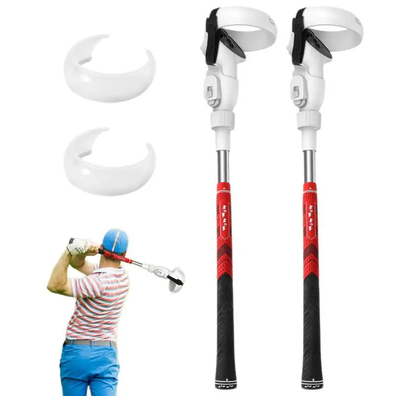 VR Golf Club Extension For Oculu Quests 2 VR Golf Club Adapter Handle Accessories With 2 Controller Cover Accessories