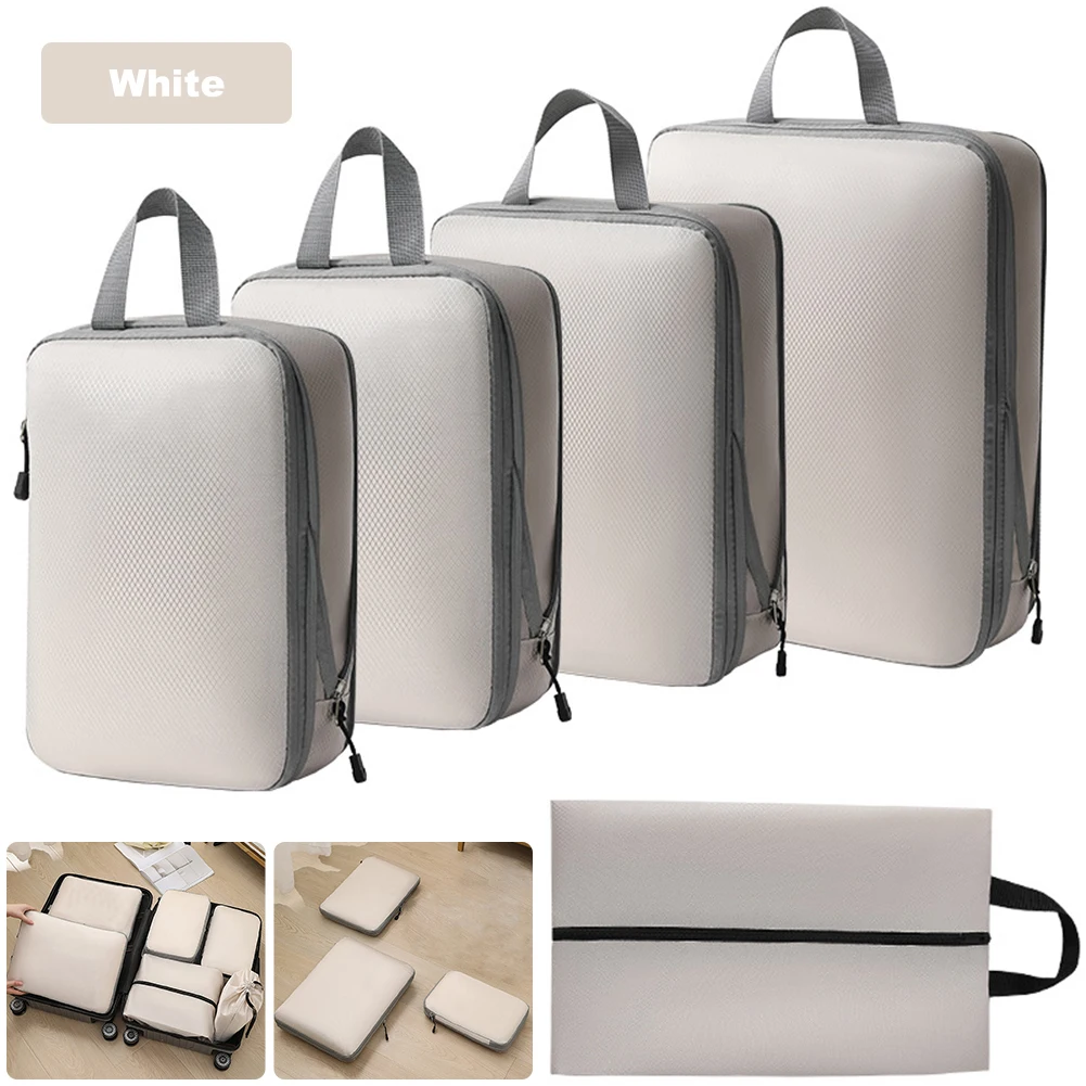 여행 가방 정리함 가방, 확장 가능한 포장 정리함, 신발 가방, 수하물 정리함 가방, 휴대 가방, 5 세트