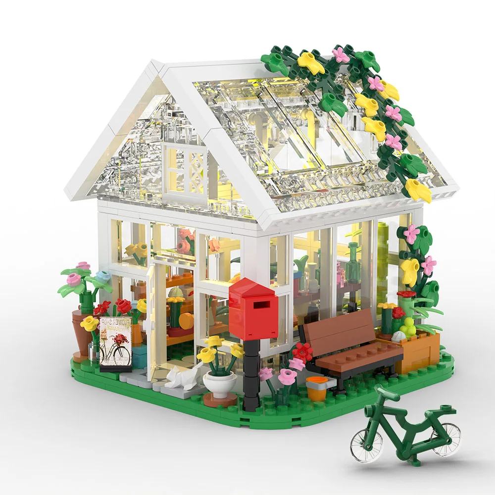 Set Di Edifici Per La Casa Dei Fiori Compatibile Con Lego Flower Friends House Warm Architecture Brick Model Toy Girls Regalo Di San Valentino