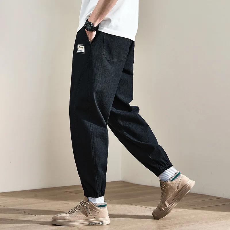 (10XL Plus Size) Casual Pants Loose Straight Overalls