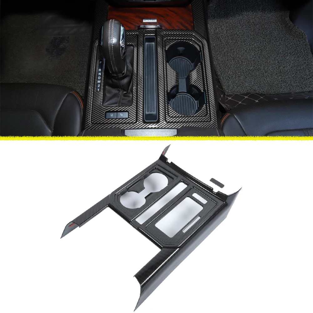 

Gear Shift Drink Cup Holder Decoration Cover Trim Decal ABS Car Accessories for Ford F150 F-150 2015 2016 2017 2018 2019 2020