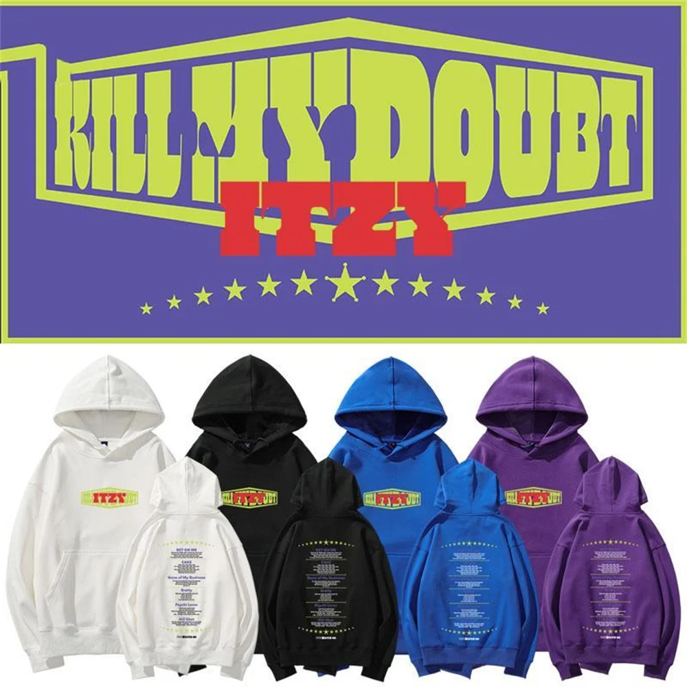 

Толстовка с капюшоном ITZY killmydoub, толстовка с капюшоном ITZY, толстовка с капюшоном, хлопковая толстовка премиального качества