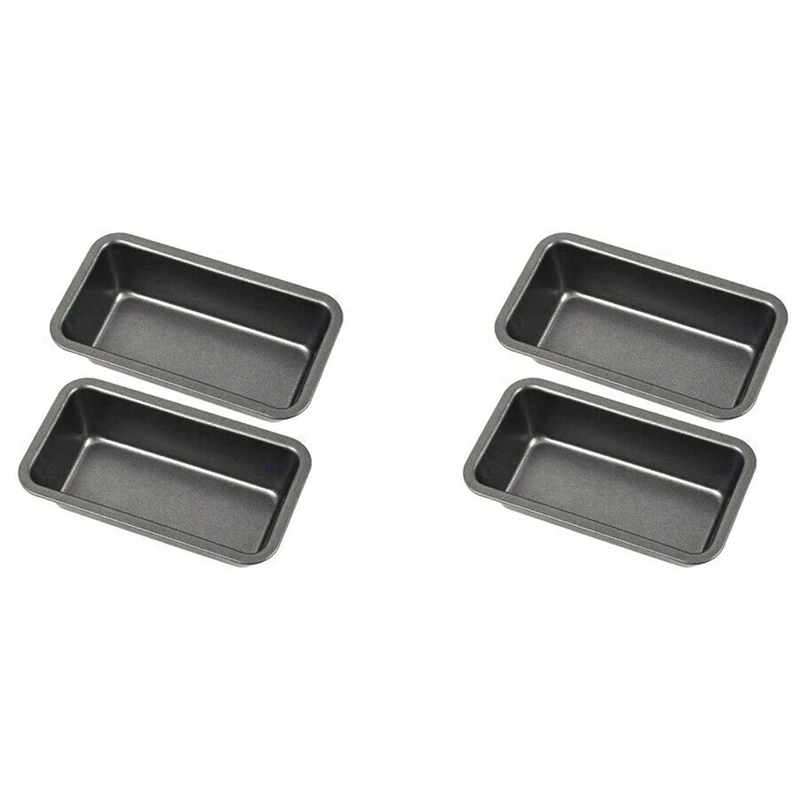 

4Pcs Bread Pans For Baking Nonstick Carbon Steel Loaf Pan Tray Toast Mold Cake Loaf Pastry Toast Box Baking Pan Bakeware