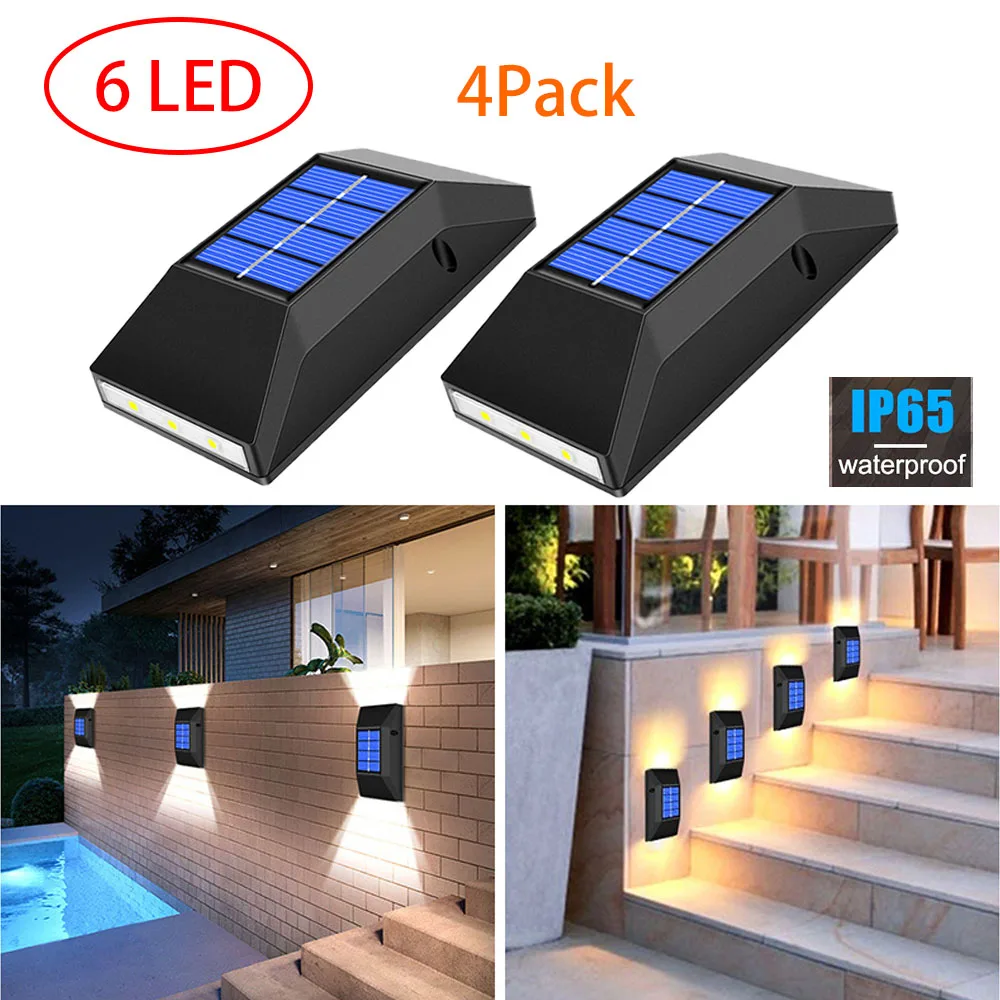 Solar Power Wall Lamp Home Led Wall Light Waterproof Up and Down Lighting Outdoor Decoration For Garden Yard Patio Fence Terrace home office desktop mini electric space keep warm air heater warmer fan silent fast space heater 500w portable patio heaters for