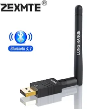 

Zexmte Dongle USB Bluetooth Adapter for PC Speaker Mouse Music Audio Receiver Transmitter Bluetooth 5.1 Adapter Window 11/10/8/7