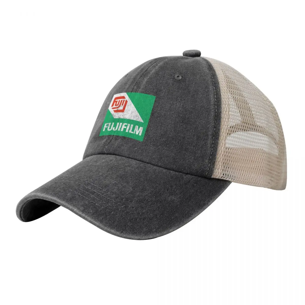 

Fujifilm Retro Logo Cowboy Mesh Baseball Cap Luxury Brand Hat Beach Hip Hop Sun Hat For Children For Man Women's