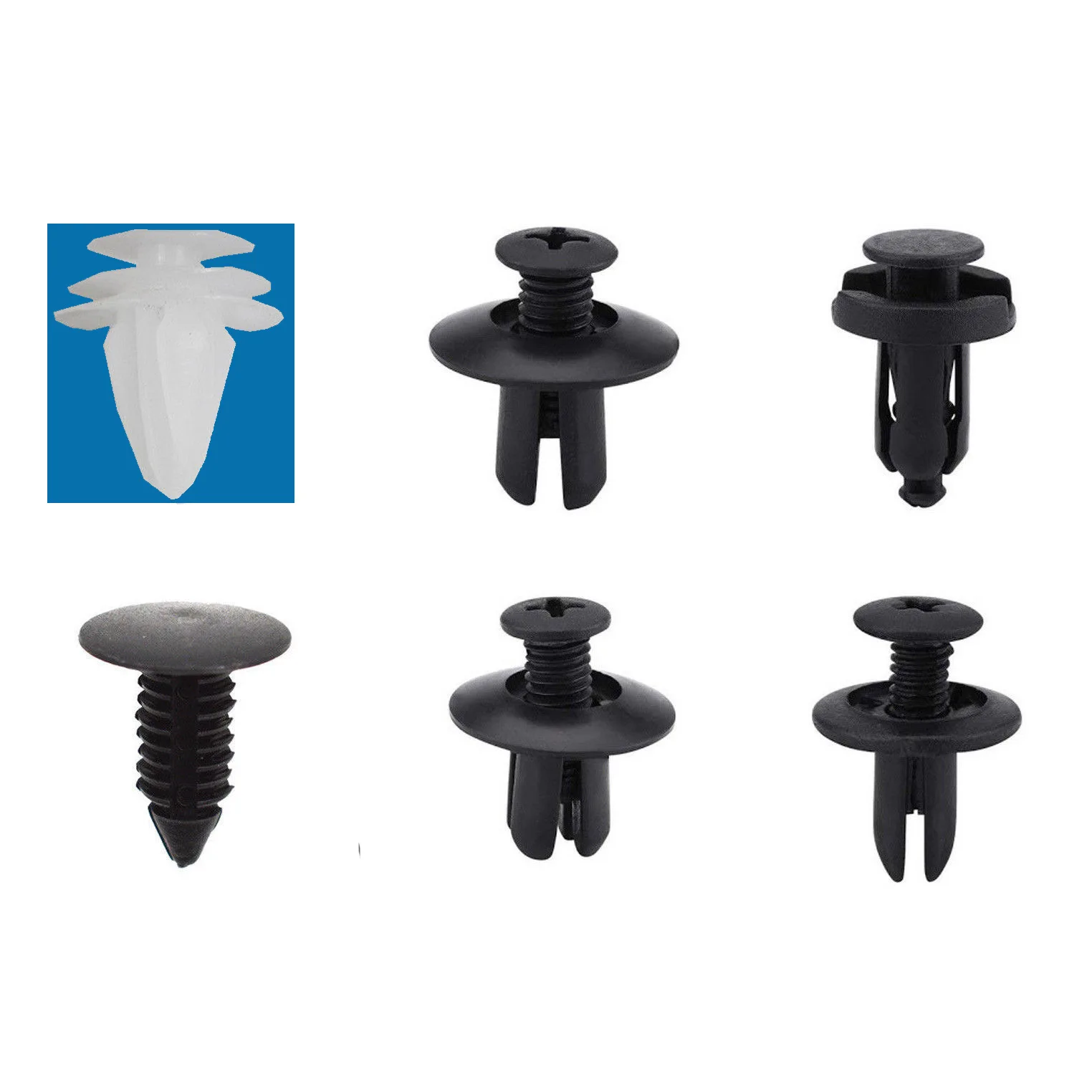 Car fastener clips 50-100PCS OPP bag mixed pack 6 kinds universal car buckle plastic fixed buckle expansion screw