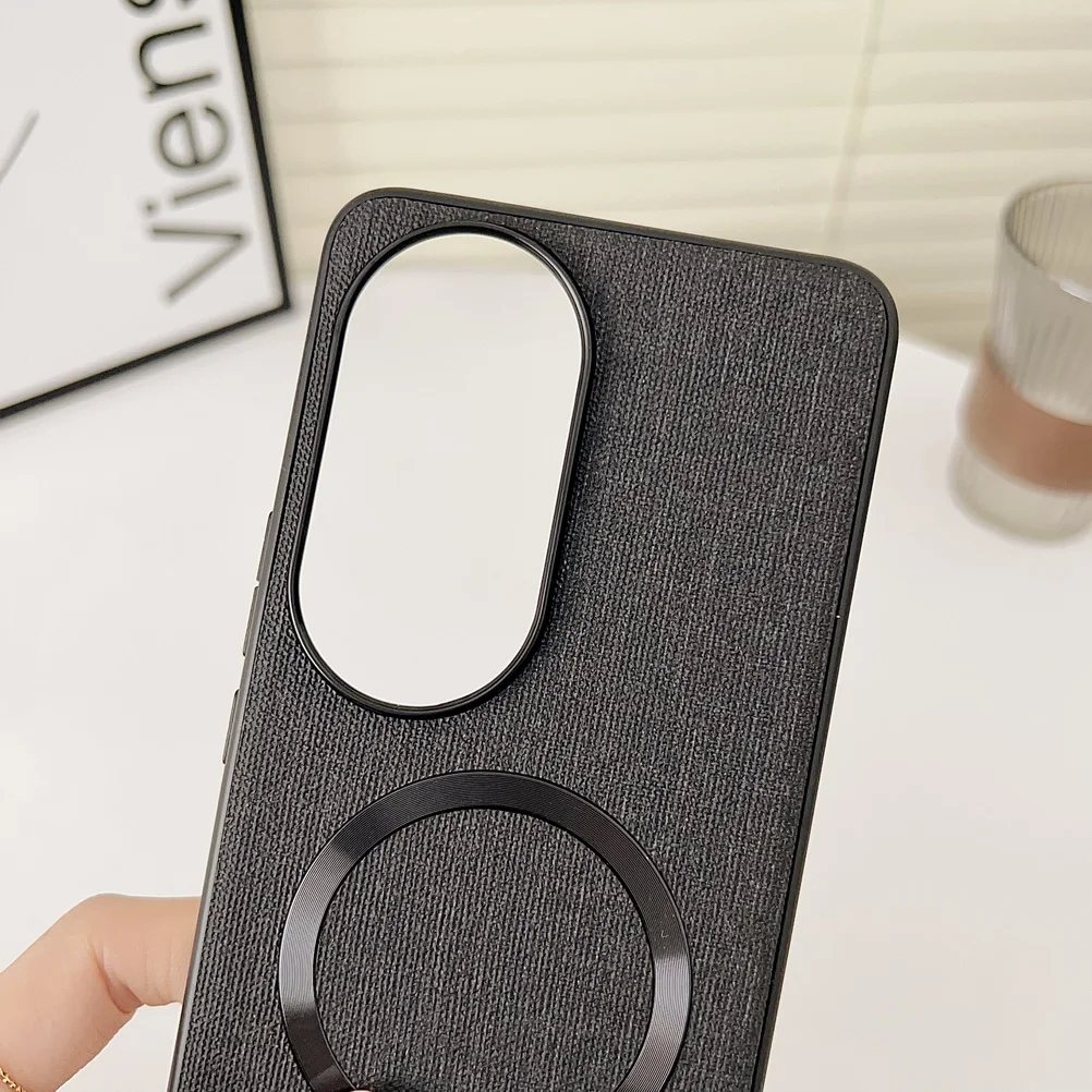 Luxury Magsafe Magnetic Leather Case with Wireless Charging Cover