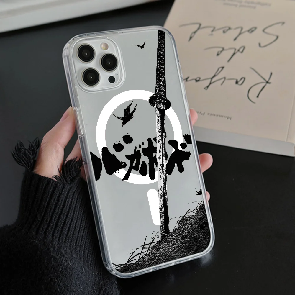 Japanese V-Vagabond Samurai Magnetic Transparent Soft Phone Case