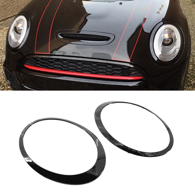 2 Stück Scheinwerfer Zierring Dekor schwarz abs für 2015-2018 Mini Cooper s  f55 f56 f57 - AliExpress