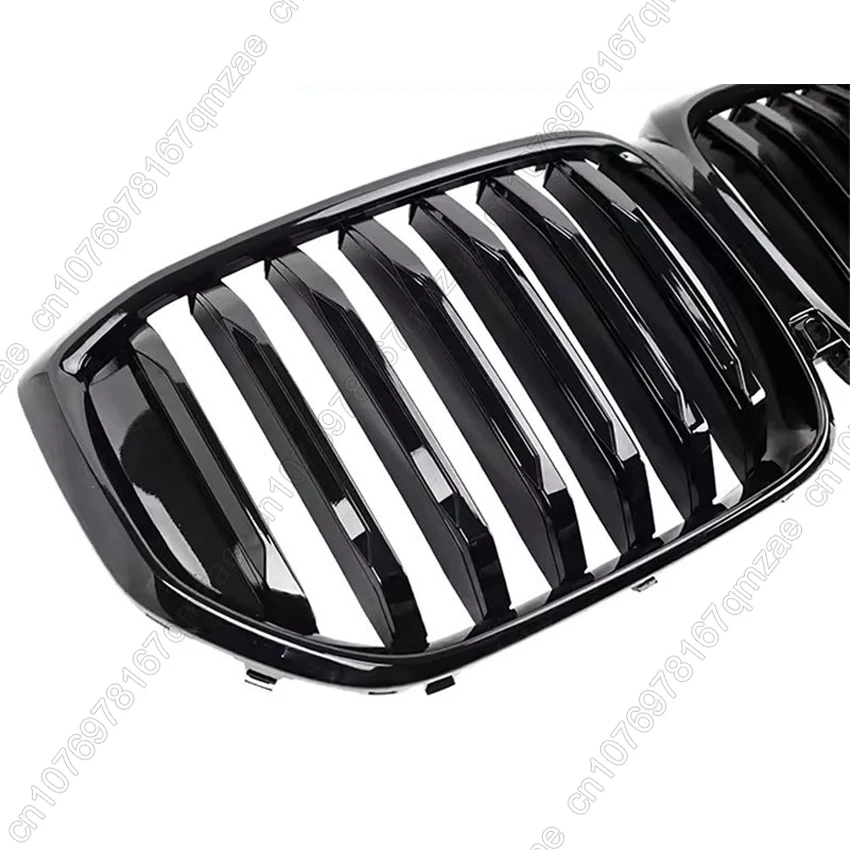 BMW X5 G05 LCI 2023-2025용 자동차 전면 범퍼 키드니 그릴 글로스 블랙 레이싱 그릴 싱글 슬랫 스타일 카메라 홀 포함