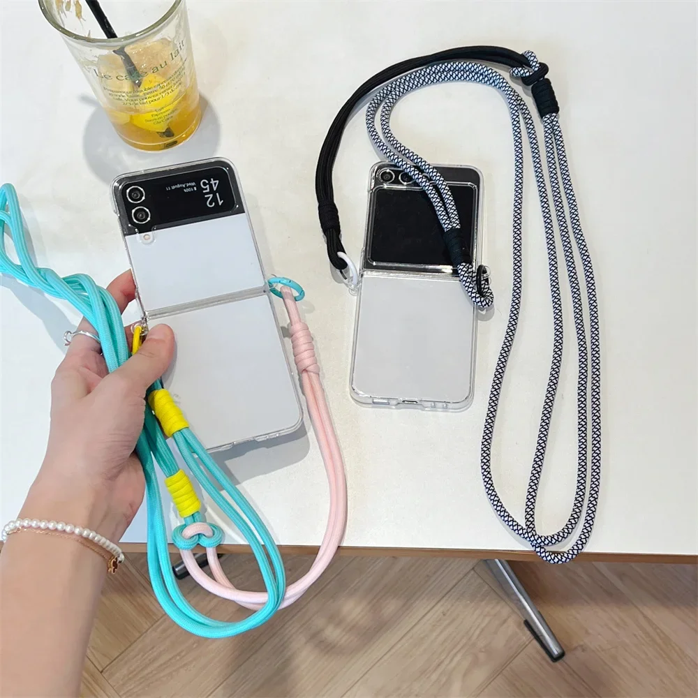 Fashion Clear Shoulder Strap Lanyard Transparent Shockproof Thin Phone Case