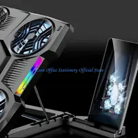 Coolcold 15.6-17.3inch Laptop Cooling Pad with 6 Quiet Fans,7 Height Wind Speed Adjustable,Laptop Cooer With Mobile Phone holder - Image 4