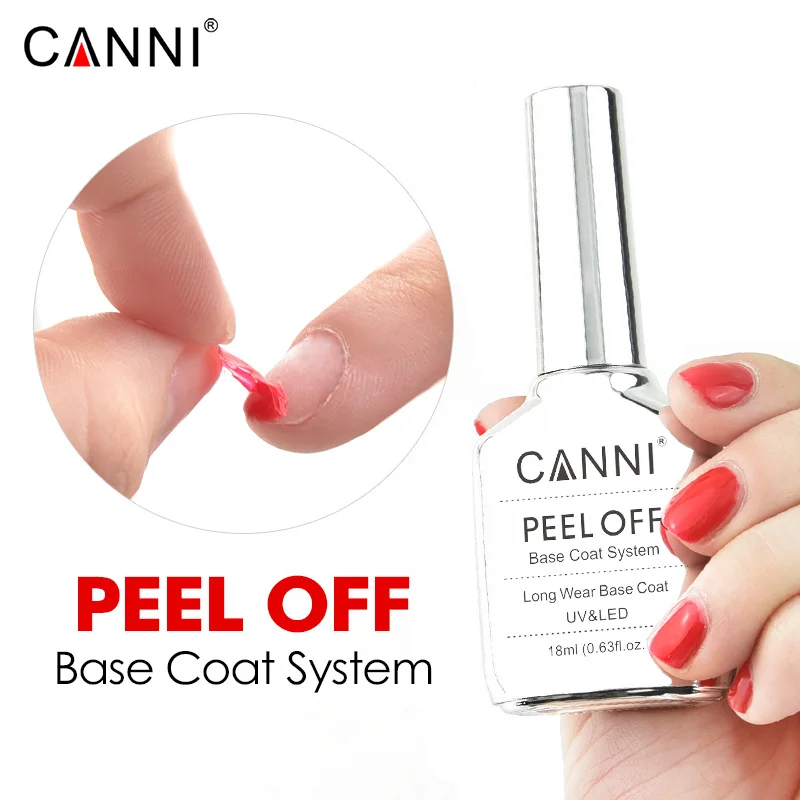 Canni TPO FREE HEMA FREE 18ml Long Wear Diamond Nowipe Top Coat Peeloff Base Coat Soak Off UV LED Gel Polish Nail Manicure
