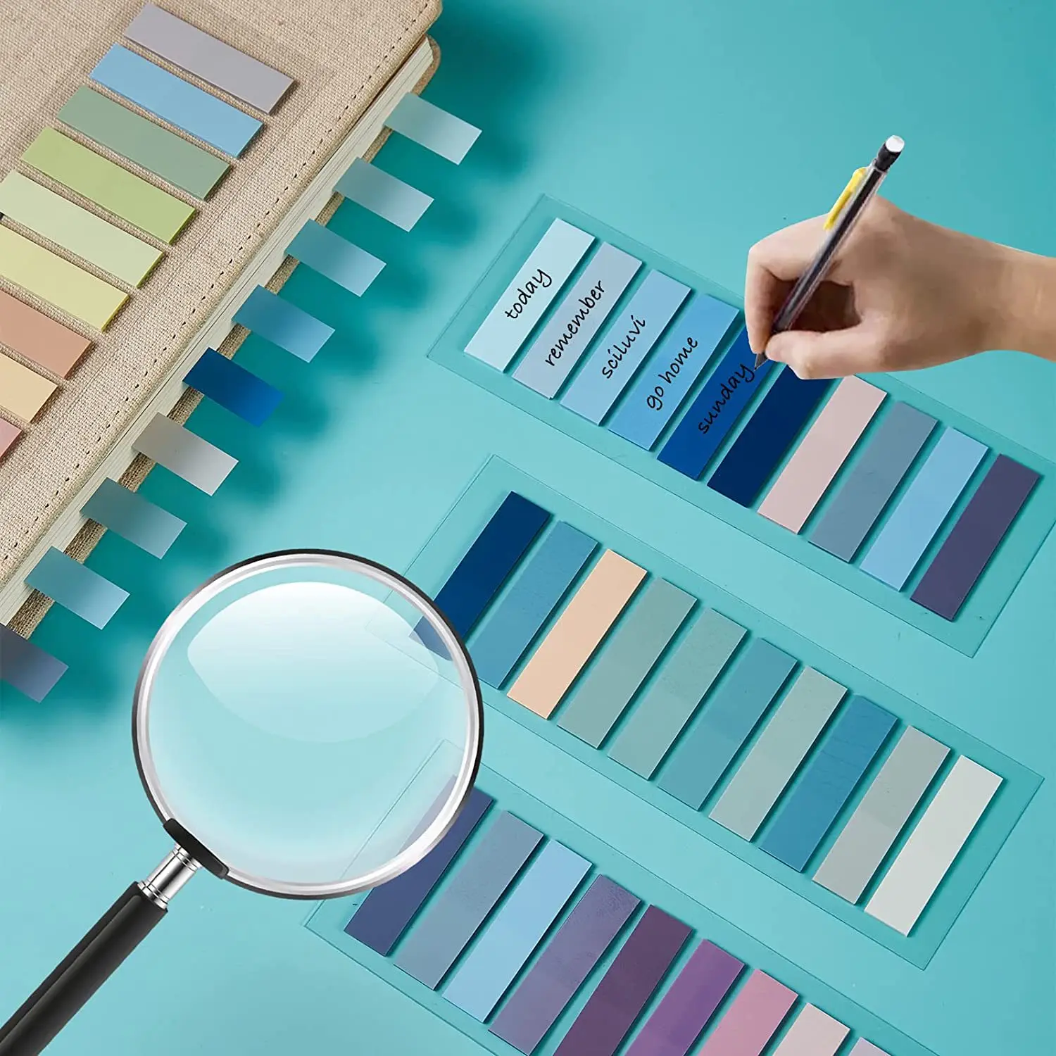 Colorful Transparent Sticky Notes - Self-Adhesive Annotation Tabs for School  Office