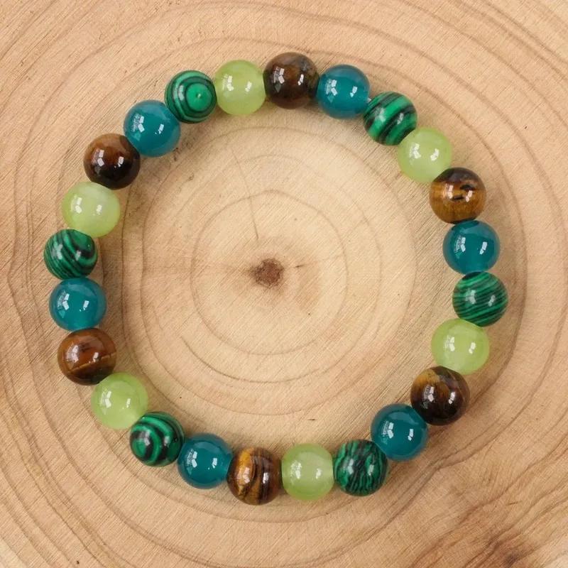 Womens Bohemian Tiki Bracelet with Tiger Eye Stone for Teachers Day