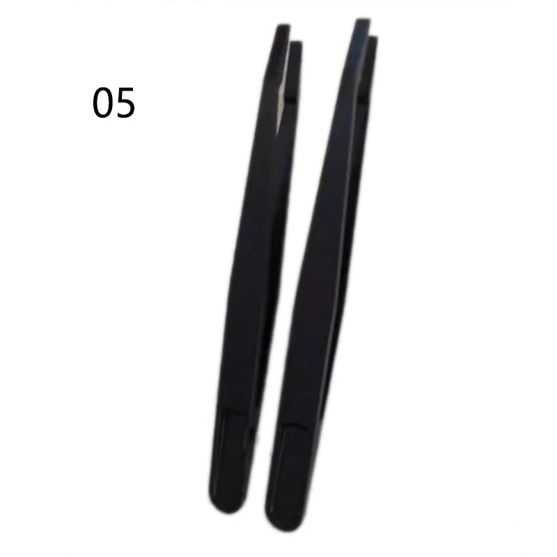 Portable Straight Bend Anti-static Plastic Tweezer Heat Resistant Repair Tool Pointed, flat, elbow head 1PC