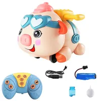 RC Pig Kids Bubble Machine Robot Animal Spray Fog Music Electronic Cow UBS Charge Electric Pet Children Gift 1