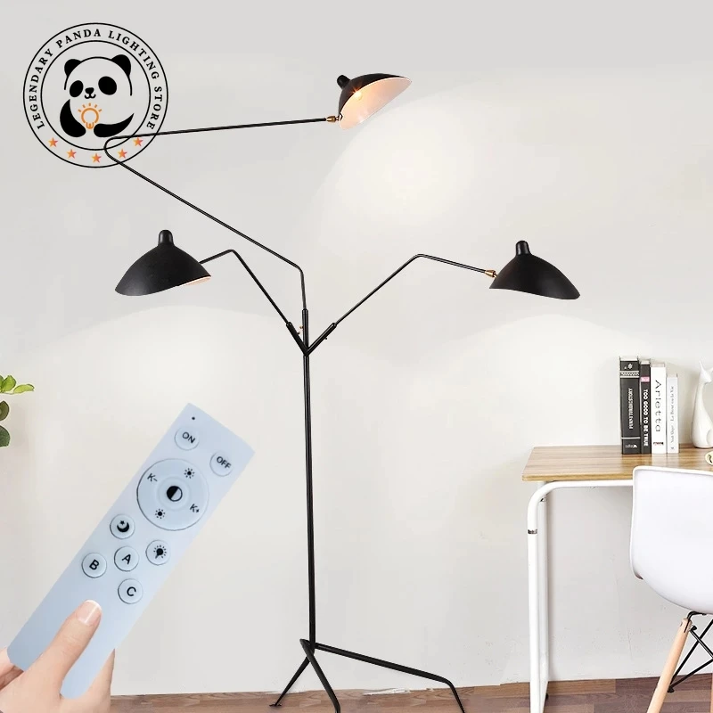 

Industrial Creative LED Adjust Spider Arm Standing Light Tripod Floor Lamp Room Decor for Loft Living Room Bedroom Floor Lights