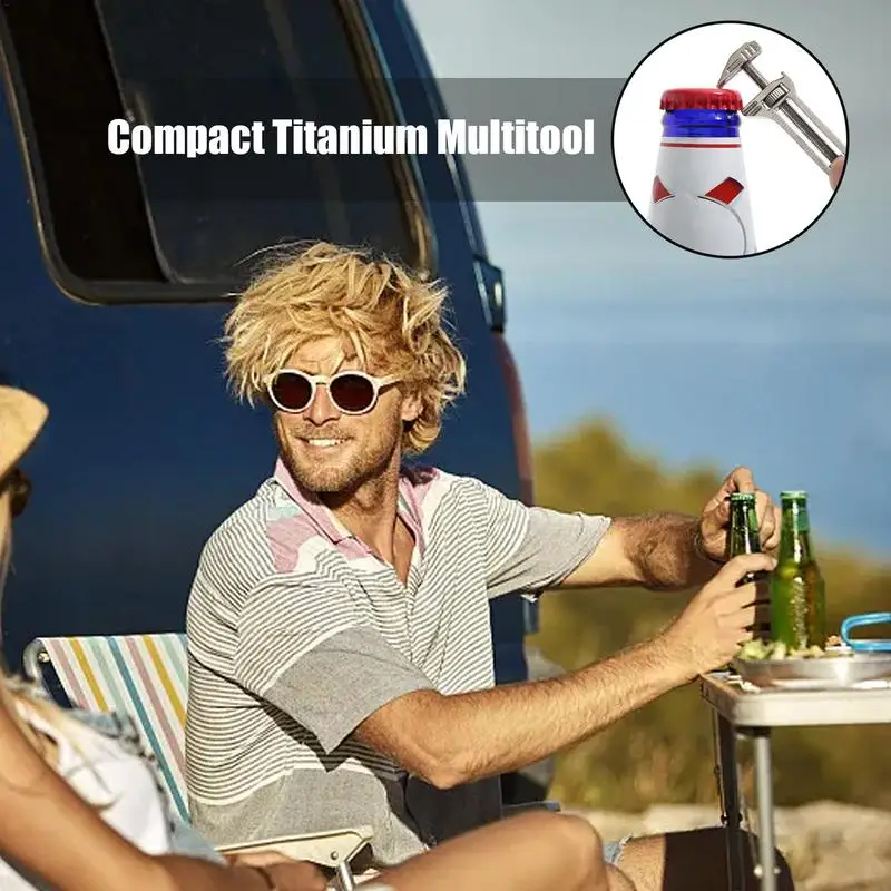 Strumento tascabile multifunzione 20 in 1, compatto, multi strumento tascabile con funzioni come cacciavite, chiave esagonale, righello e multifunzione portachiavi per campeggio, attività all'aperto e