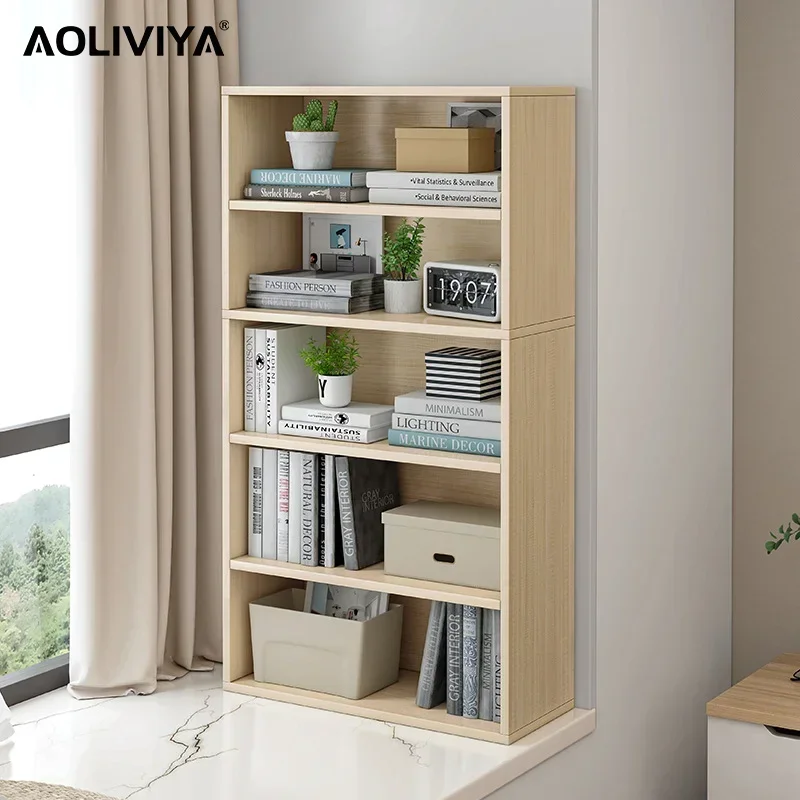 

SH AOLIVIYA Bookshelf Simple Bay Window Small Bookcase Storage Locker Combination Home Multi-layer Bedroom Living Room Rack