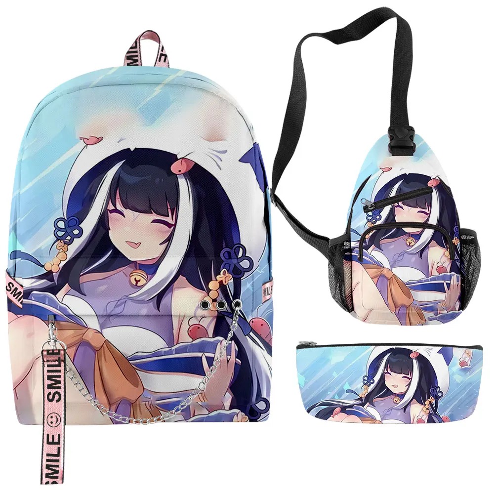 Shylily New Mercch 3 Pz/Set Zaino Zainetto Astuccio Portapenne Marsupio Ragazzi Ragazze Lavoro Studio Zaino Da Viaggio