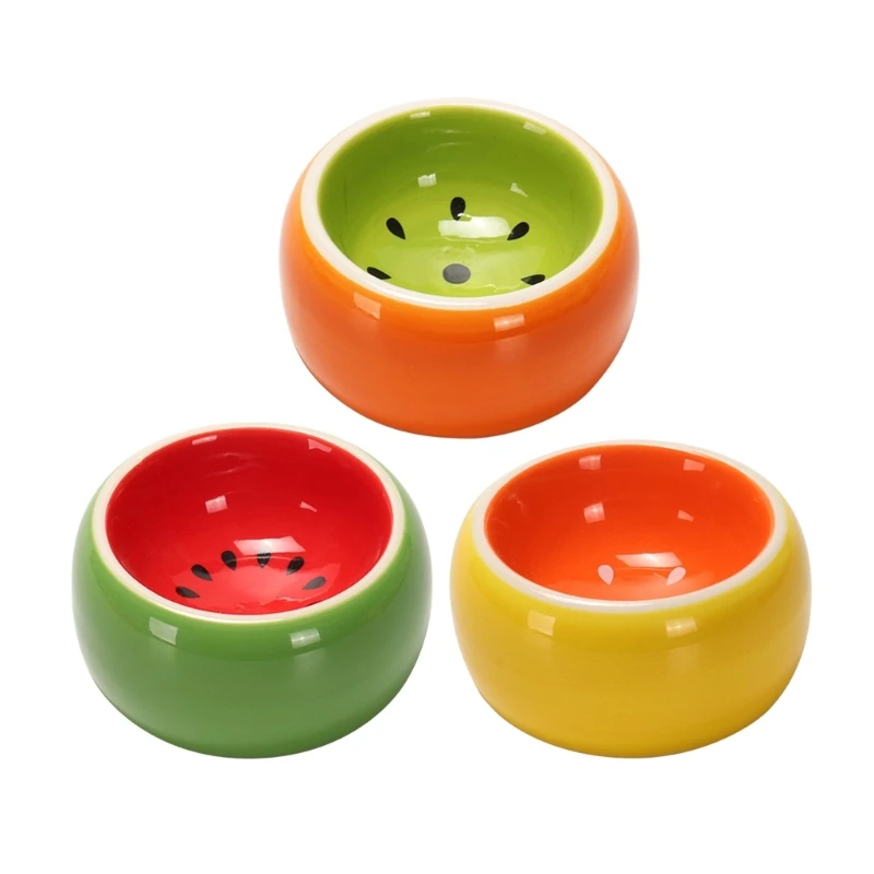 

Small Pet Ceramic Food Bowl Hamsters Food Feeding Bowl Rabbits Watering Supplies DropShip
