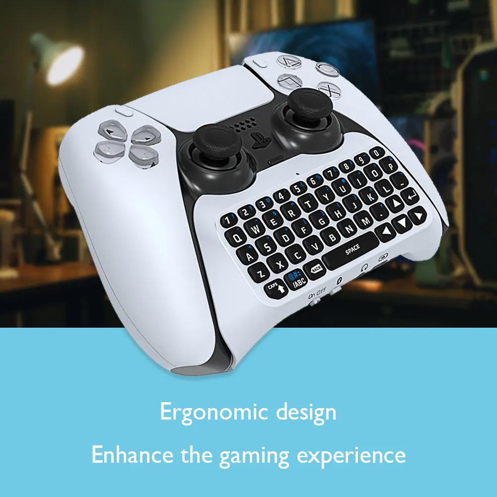 ワイヤレスゲームキーボード,3.5mm,Sony ps5用,Dualsense