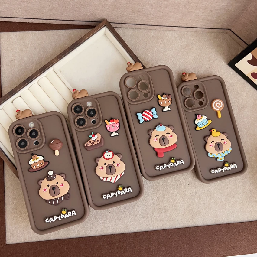 Capibala Multistep Phone Case with Head Doll Accessory