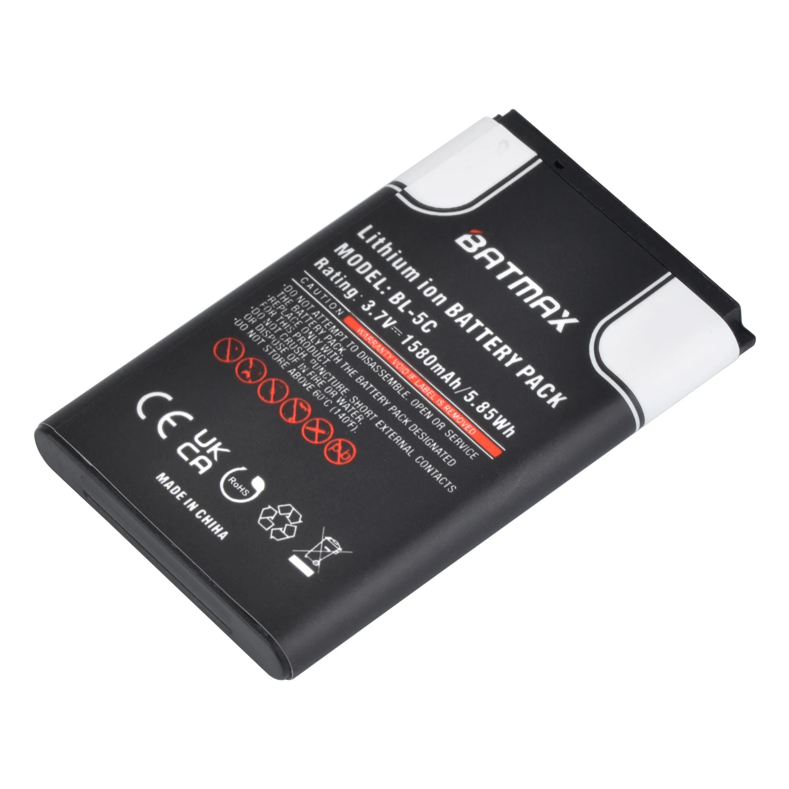 1580mAh BL-5C BL5C BL 5C batteria del telefono agli ioni di litio per Nokia 2112 2118 2255 2270 2280 2300 2600 2610 3125 3230 - immagine 5