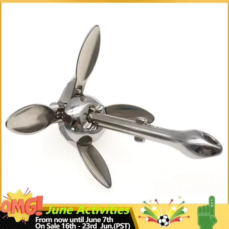 DurableBoatAnchorInflatableBoatStainlessSteelIronMetalAnchor